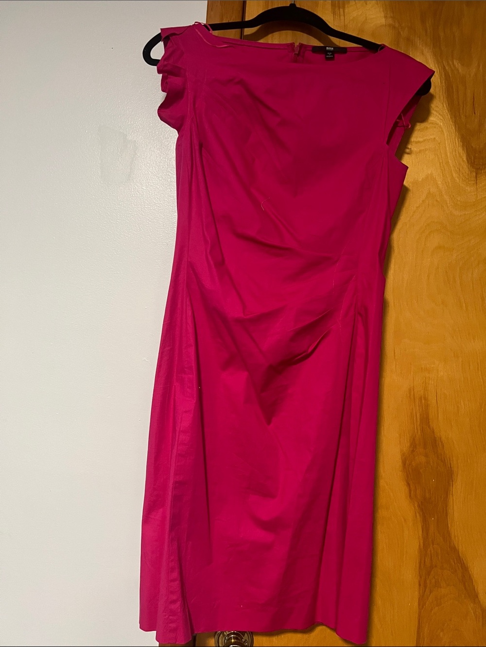 Boss Fuchsia Cap-Sleeve Sheath Dress - Women size 4